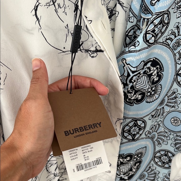 Burberry Silk Graphic Shirt - Picture 3 of 9
